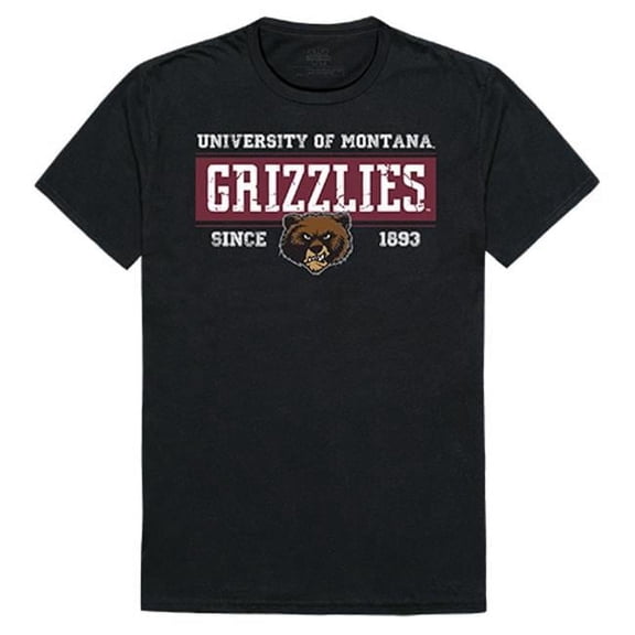 W Republic Apparel 507-191-E27-01 Montana State University Established Tee Shirt - Black, Small