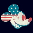 thumbnail image 2 of Women's Mickey & Friends Fourth of July Mickey Mouse Face Graphic T-Shirt, 2 of 3