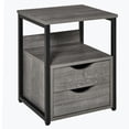 thumbnail image 1 of HOMCOM Table d'Extrémité Industrielle avec 2 Tiroirs, Table d'Appoint avec Tablette, 1 of 10