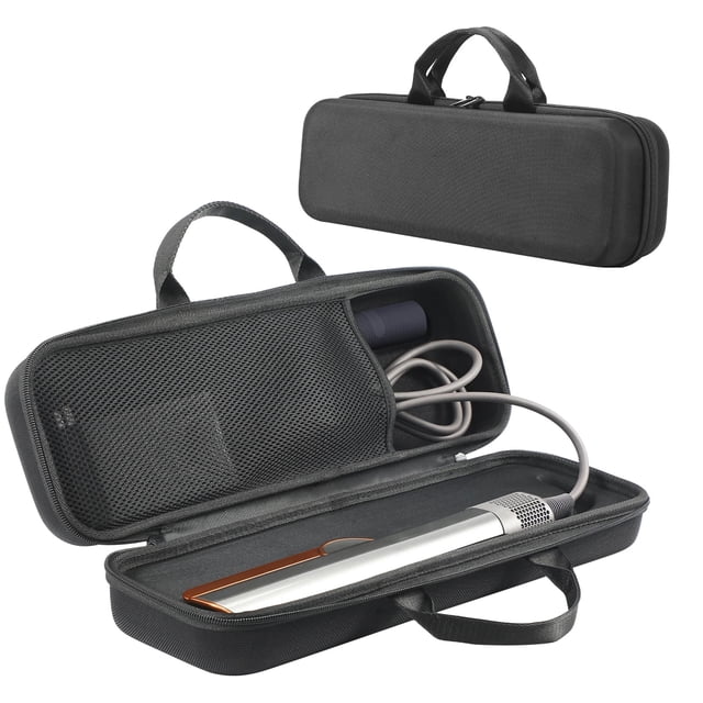 Bolsa de almacenamiento para plancha de pelo SUSUchens, estuche rígido con asa y cierre de cremallera, resistente a golpes, impermeable, para Airstrait HT01, color azul.