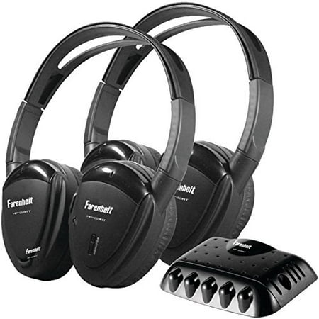 Transmitter Single - Power Acoustik Farenheit HP-22IRT 2 Swivel Ear Pad Single Channel Infrared Wireless Headphones with Transmitter