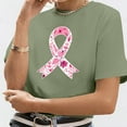 thumbnail image 4 of TYGHBN Women's Casual T Shirts with Cancer Awareness Ribbon Print Short Sleeve Round Neck Basic Style for Everyday Wear Womens Athletic Tee Womens Turtleneck Shirts Long Sleeve Long Sleeve Comfort, 4 of 4