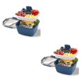 thumbnail image 4 of Ounissouiy Ensaladera con compartimientos para contenedores de aderezo para mujeres, microondas, comida, aperitivos, caja Bento, juego de vajilla Type1 NO1, 4 of 6