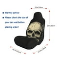 thumbnail image 5 of Sikiie Gothic Winged Skull Car Seat Covers 2PCs Front Car Seat Covers Universal fit for Most Cars SUVs and Trucks-1, 5 of 9