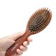 thumbnail image 1 of Maji Mama Cepillo de pelo hecho a mano con cojín de madera para mujeres y hombres, cepillo con pasadores de bambú, masaje del cuero cabelludo y desenredado para cabello rizado, grueso, largo, fino, se, 1 of 5