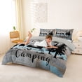 thumbnail image 3 of Catabedysis Vintage Camping Bedding,Mountain Camper Print Duvet Cover Full For Boys,Multicolor,Light Gray Reversible,3pcs,1 Duvet Cover and 2 Pillowcases, 3 of 6