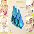 thumbnail image 5 of GZHJMY Blue Butterfly Baby Washcloths Set Newborn Bath Face Towel Cotton Reusable Wipes Towels Soft Highly Absorbent Pack of 3 Washcloths, 5 of 7