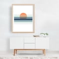 thumbnail image 3 of Abstract geometric sunset with orange sun - Illustration Unframed Wall Art Print 8 x 10 inches, 3 of 4