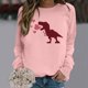 thumbnail image 3 of Gibobby Sudadera sin capucha y ocio Blusa de manga larga con cuello redondo y estampado del día de San Valentín para mujer (estilo 01)(Rosa, XXL), 3 of 4