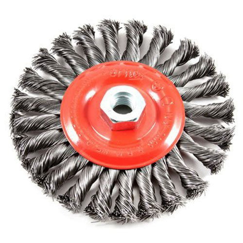 Details about   Forney 72759 Angle Grinder Coarse Wire Wheel Knotted Brush 4 Inch 5/8-11 Arbor 