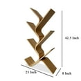 thumbnail image 5 of Benjara Irica Accent Bookshelf, 6 Diagonal Storage Shelves, Brown Bamboo, 43 Inch, 5 of 6