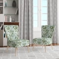 thumbnail image 2 of Designart "Essence Zen de Bambou Tropical I" Chaise d'Appoint Verte Tropicale - Fauteuil Tropical pour Salon, 2 of 7