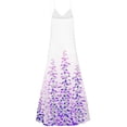 thumbnail image 4 of Ecqkame Womens Summer Dresses Summer Fashion Printed V-Neck Sleeveless Suspenders Pullover Dress Sun Dresses for Women 2024 Purple B XL on Clearance, 4 of 5
