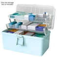 thumbnail image 1 of Pill Storage Box 3-Layer Large Capacity Box Plastic Pill Home Cosmetics Case Plastic Sundries Organizer, Heightened Style, Light Blue, 1 of 8