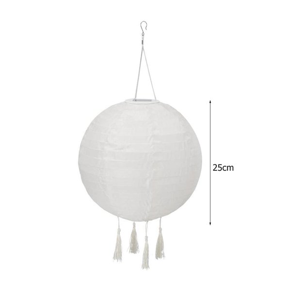 Lámpara Linterna LED decorativa solar redonda para colgar en el jardín iluminación de patio (blanco) Ndcxsfigh Para estrenar