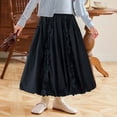 thumbnail image 4 of WhouRiu Girls Solid Color Skirts Summer Cute Elastic Waist A Line Skirt Kids Comfortable Versatile Everyday Casual Wear,8-9 Years, 4 of 5