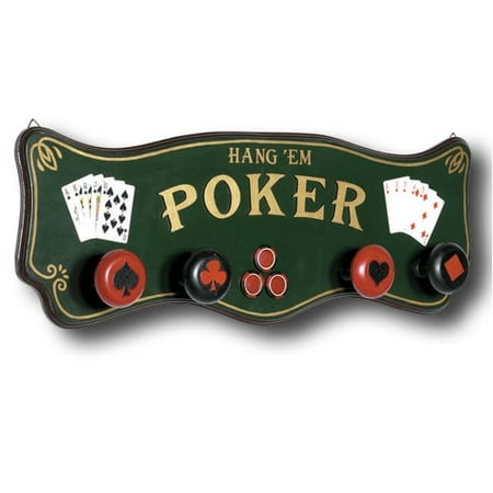 RAM Game Room Game Room Hand-Carved Poker Coat Rack