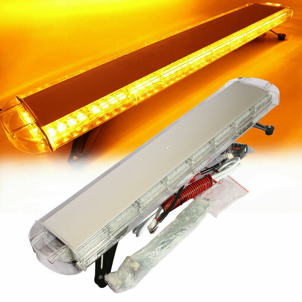 72W LED 38" Amber Emergency Warning Tow/Plow Truck Response Roof LightBar Yellow 