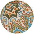 thumbnail image 1 of Loloi Francesca 3' Tapis Rond à Crochets en Bleu et Vert, 1 of 2