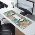 thumbnail image 2 of Long Mouse Pads for Desk,Multicolor Ethnic Floral Pattern Desk Mats on Top Of Desks, Desk Mouse Pad Extra Large with 3mm Non-Slip Base and Stitched Edge for Gaming,Office,Work,Home 31.5"x11.8", 2 of 6