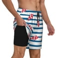 thumbnail image 3 of Picia Clown Fish pattern Mens Swim Trunks with Compression Liner Stretch Beach Shorts Quick Dry with Zipper Pockets No-Chafing Board Shorts-, 3 of 9