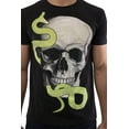 thumbnail image 3 of Men's Rhinestone Graphic T-Shirt, Skull Printed Bling Stone Studded, Slim Fit Casual Tee for Men, 3 of 5