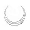 thumbnail image 3 of UDIYO Women Fashion Alloy Semi-Circle Charm Choker Punk Statement Bib Chain Necklace, 3 of 6