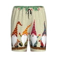 thumbnail image 4 of Wukai Christmas Card With Gnomes Men’s Short Pajama Pants With Pockets Soft Sleep Pj Shorts for Men-, 4 of 6