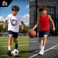 thumbnail image 3 of RBX Boys Athletic Outfit Shorts Set Short Sleeve Shirts Dry Fit Sleeveless Jersey & Shorts 3 Piece, 3 of 7