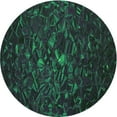 thumbnail image 1 of Ahgly Company Machine Washable Indoor Round Transitional Charcoal Black Area Rugs, 5' Round, 1 of 7