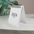 thumbnail image 2 of SHISUYAN Mini Calendrier 2024 Petit Calendrier de Table Petit Calendrier Anglais Ornement Calendrier de Bureau Décoratif, 2 of 9