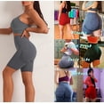 thumbnail image 4 of Womens Yoga Shorts Leggings High Waist Tummy Control Butt Lifting Seamless Pants Scrunch Booty, 4 of 6