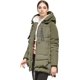 thumbnail image 3 of Chaqueta de plumón gruesa para mujer, parka con capucha, abrigo largo acolchado para invierno, 3 of 5