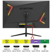 Sceptre 25 Gaming Monitor 1920 x 1080p up to 165Hz 1ms AMD FreeSync Premium HDMI DisplayPort Build-in Speakers, 93% DCI-P3 Machine Black 2021 (E255B-FWD168)