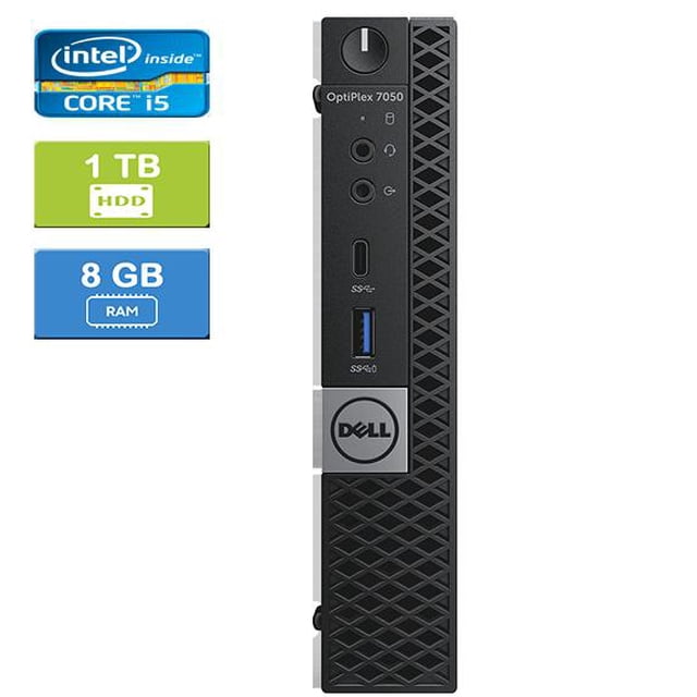 Remis à Neuf : DELL 7050 MICRO Intel Core i5-7500T 2,70 GHz, 8 Go, 1 To HDD, Win 10 Pro