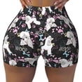thumbnail image 2 of Goofa Cute Poodle Dog Printed Workout Shorts Women Seamless Scrunch Butt Lifting High Waisted Gym Booty Shorts Elastic Workout Shorts-Medium, 2 of 8