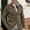Khaki, variant on Mens Fashion Button Up Cardigan Sweater with Elbow Patches Long Sleeve Basic Knitted Sweaters Stand Collar Casual Cardigan Navy M