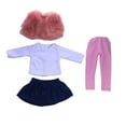 thumbnail image 2 of Doll Clothing Set Under 5 ! Kadlawus 18 Inch Winter Doll Outfit with Plush Sweater Thick Coat Furry Shoulder Four Piece Costume Accessories Fashion Dress Up, 2 of 6