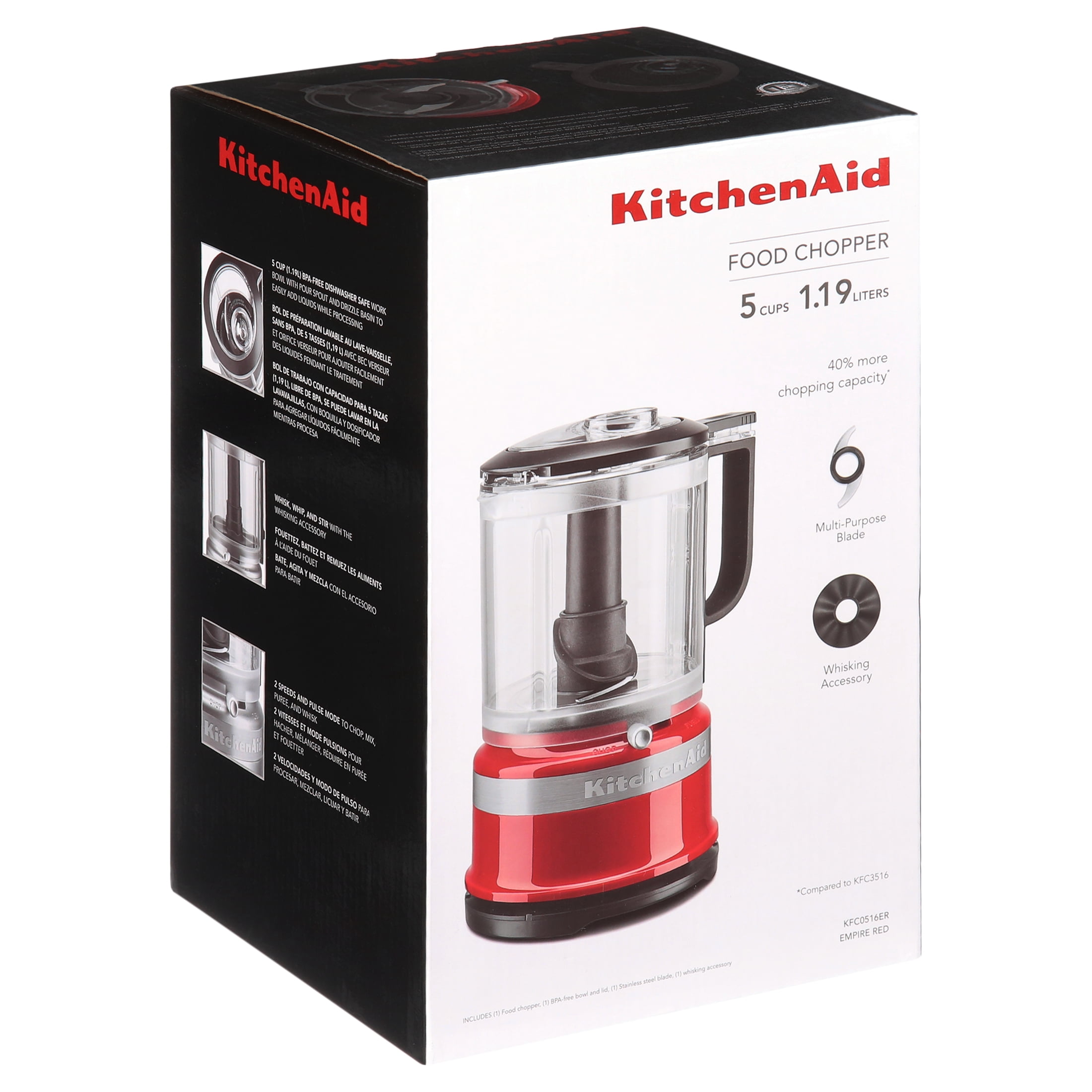 KitchenAid 5-Cup One-Touch 2-Speed Food Chopper w/ Whisking Blade on QVC 