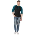 thumbnail image 4 of H2H Mens Casual Slim Fit Raglan 3/4 Sleeve Henley T-Shirts(CMTTS0174), 4 of 5