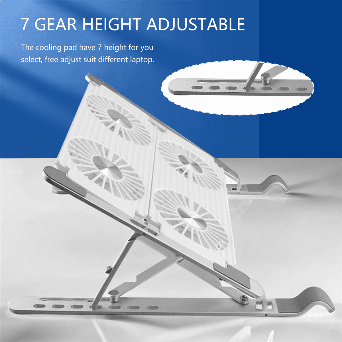 Laptop Cooler with Stand Carrying Stand Folding Cooling Stand Aluminum Model 4-Port Fan Air-Cooled Cooling Laptop Stand