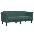 thumbnail image 2 of vidaXL Ensemble de Canapé 2 Pcs Velours Vert Foncé, 2 of 5