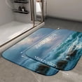 thumbnail image 2 of 1pc Sea with Waves and Seagulls Absorbent Non-Slip Bathroom Thickened Flannel Rug Decor,Soft,Quick Drying,Suitable For Indoor/outdoor Use,Bathrooms,Bedrooms,Kitchens,Terrace,Laundry Rooms,16"x24", 2 of 9