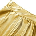 thumbnail image 6 of RUTAYY Women Casual Fashion Shiny Metallic Flared Pleated A-Line Mini Skirt Solid Color Flowy Swing Pleated Beach Skirts, 6 of 8