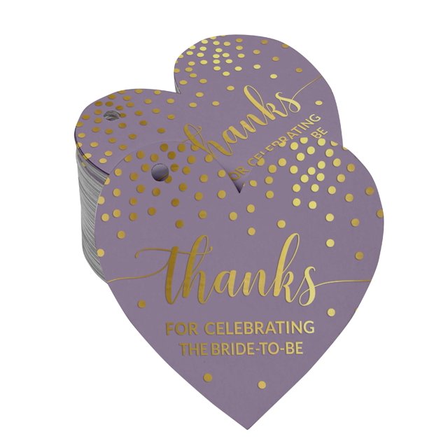 Inkdotpot Gold Foil Paper Hang Tags Thanks For Celebrating The Bride To Be Bridal Shower Favor Tags 50 Pieces