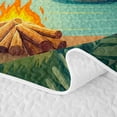 thumbnail image 5 of Erosebridal Kawaii Animal Bear Deer Twin Quilt Set for Boys Girls,Teens Lake Life Happy Camping Twin Coverlet Set, 5 of 7