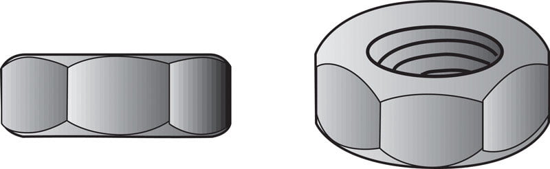 Hillman 160512 Hex Nut 5/8" Zinc-Plated Steel USS Zinc-Plated