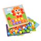 thumbnail image 1 of Montessori Nail Peg Board, Learning Educational Jigsaw Board Puzzle Games Pegged Puzzles para Niñas 2 de Edad Bebé Niño Pequeño animales Baoblaze Tablero perforado de clavos de hongos, 1 of 8