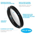 thumbnail image 2 of Phone Camera Lens - 37mm CPL Filter Lens Circular Polarizer - Universal Clip-On Cell Phone Camera Lens Compatible with iPhone, , Android Smartphones, 2 of 5