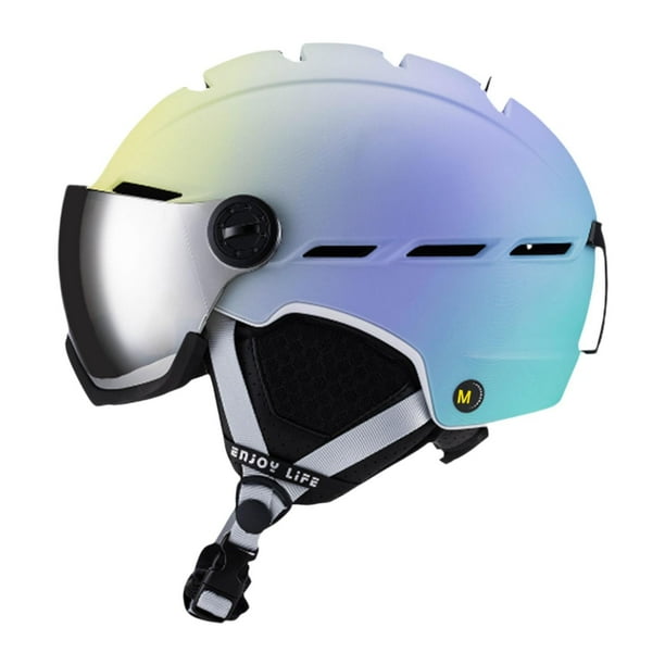 Casco de esquí para mujeres y hombres, casco de snowboard, resistente a los impactos, ligero, casco de snowboard, casco para deportes de nieve para M